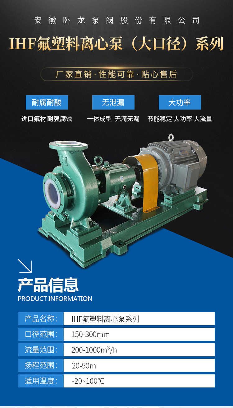 IHF氟塑料离心泵（大口径）